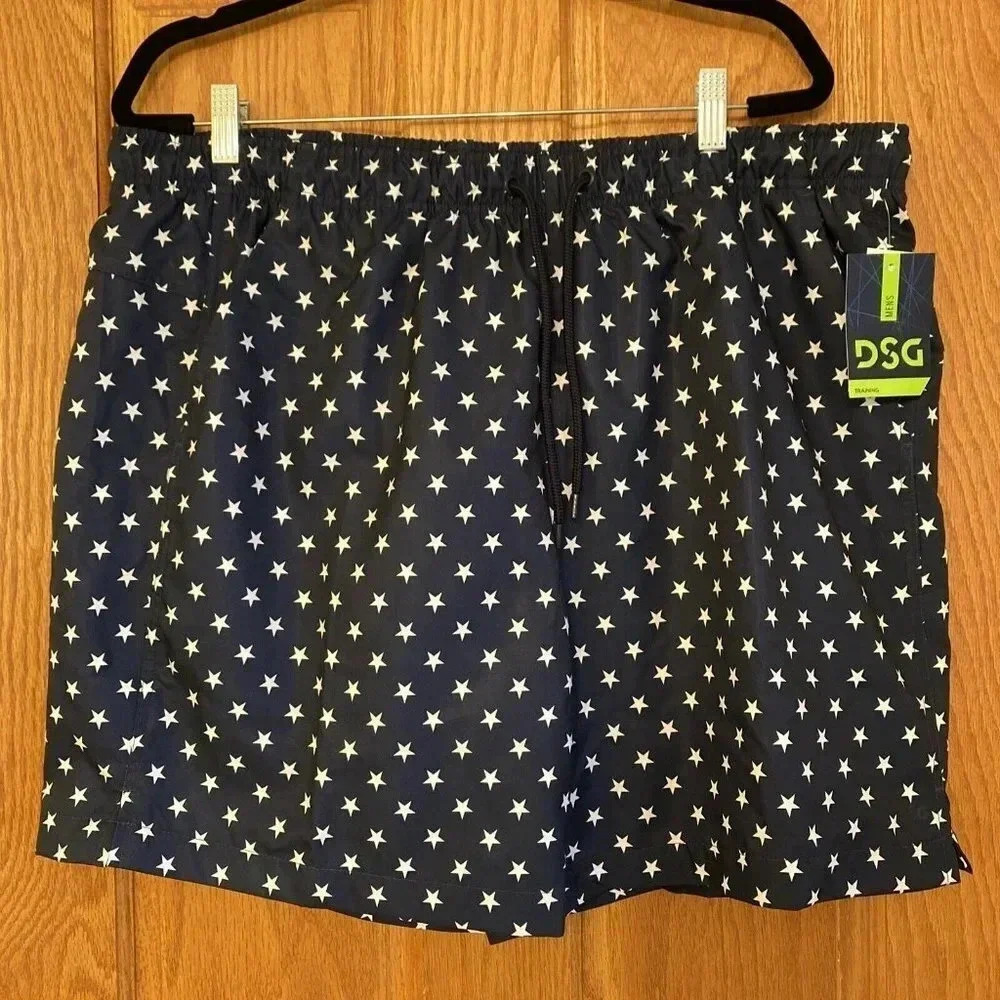 DSG Dicks Sporting Goods Mens Athletic Training Swim Shorts Stars Patriotic XL